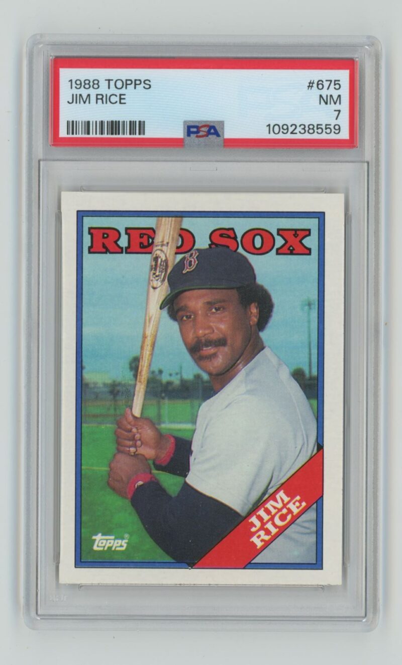 1988 TOPPS JIM RICE PSA 7 BOSTON RED SOX #675 POP 5, TOTAL POP 121