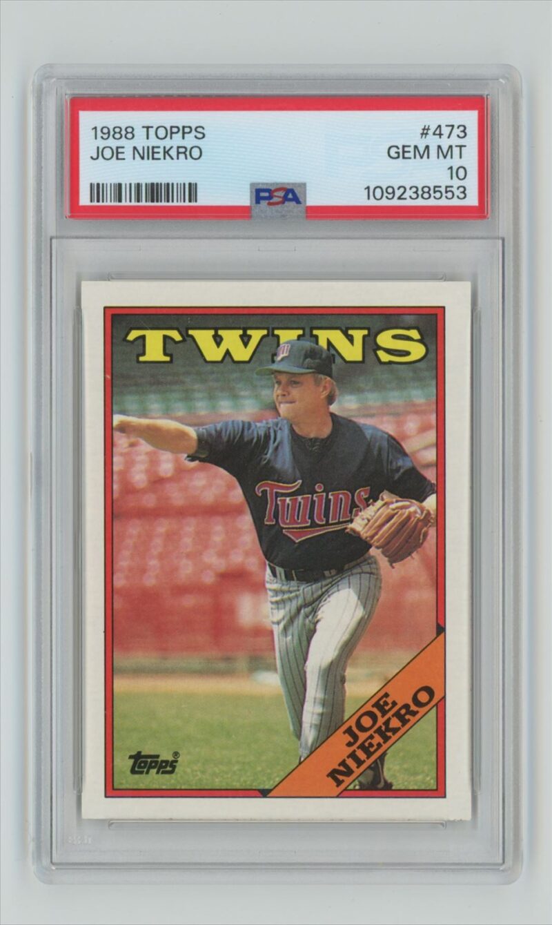 1988 TOPPS JOE NIEKRO PERFECT PSA 10 PSA 10 MINNESOTA TWINS #473 TOTAL POP 4