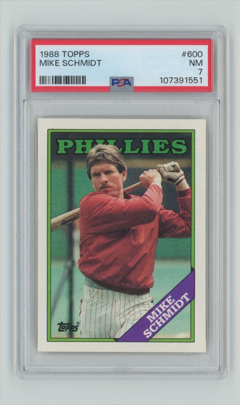 1988 TOPPS MIKE SCHMIDT PSA 7 PHILADELPHIA PHILLIES 600 286740614554
