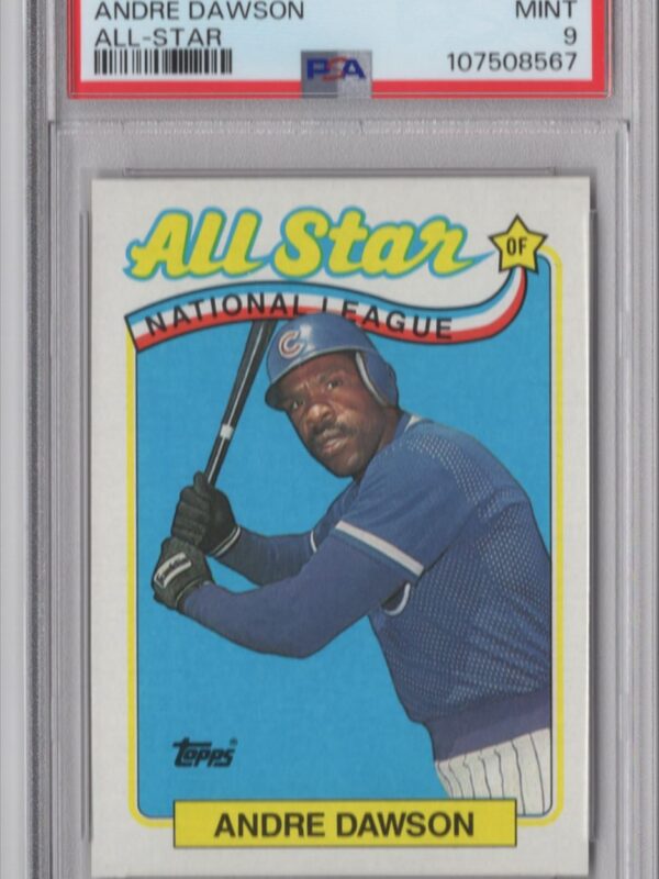1989 TOPPS ANDRE DAWSON PSA 9 CHICAGO CUBS #391 POP 1 ONLY 3 HIGHER