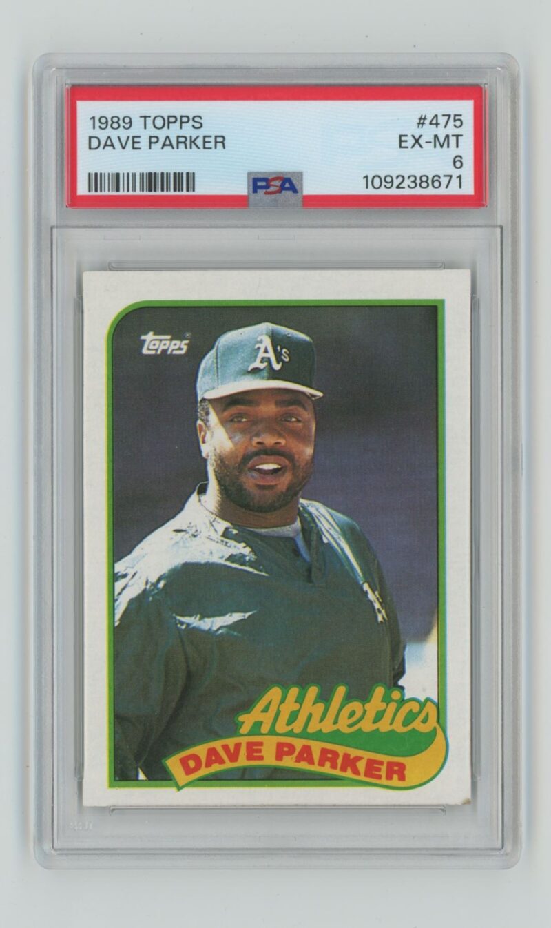 1989 TOPPS DAVE PARKER PSA 6 OAKLAND ATHLETICS #475