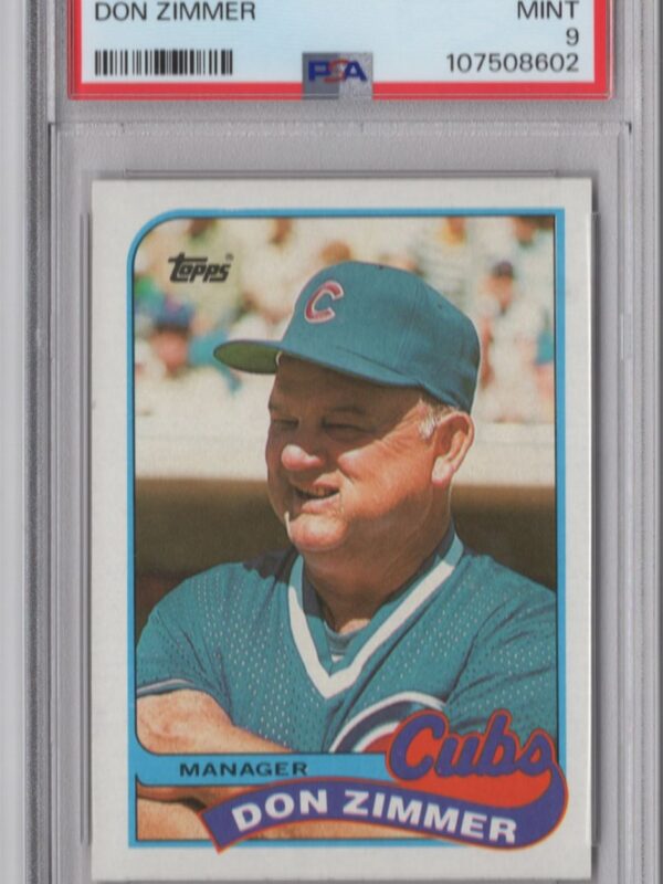 1989 TOPPS DON ZIMMER PSA 9 CHICAGO CUBS #134 POP 9 ONLY 9 HIGHER
