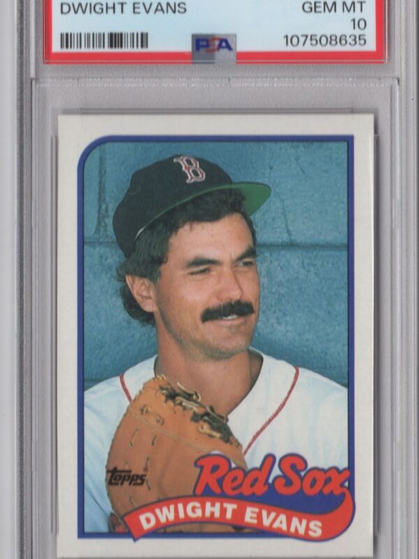 1989 TOPPS DWIGHT EVANS PSA 10 BOSTON RED SOX #205 PERFECT PSA 10, POP 35 NONE