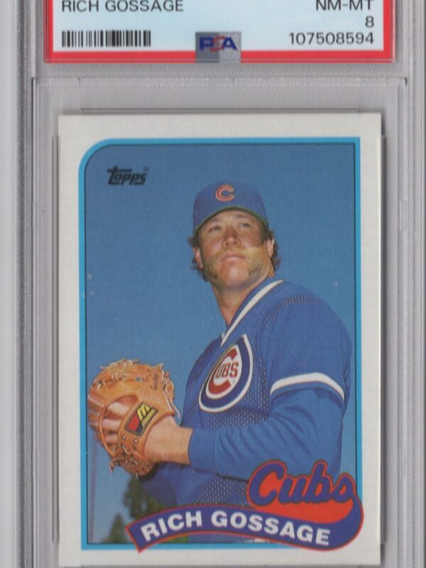 1989 TOPPS RICH GOOSE GOSSAGE PSA 8 CHICAGO CUBS #415 POP 8