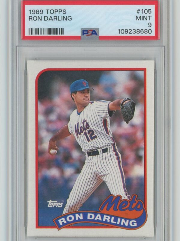 1989 TOPPS RON DARLING PSA 9 NEW YORK METS #105