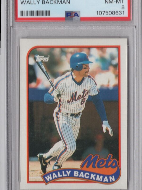1989 TOPPS WALLY BACKMAN PSA 8 NEW YORK METS #508 POP 1 ONLY 5 HIGHER