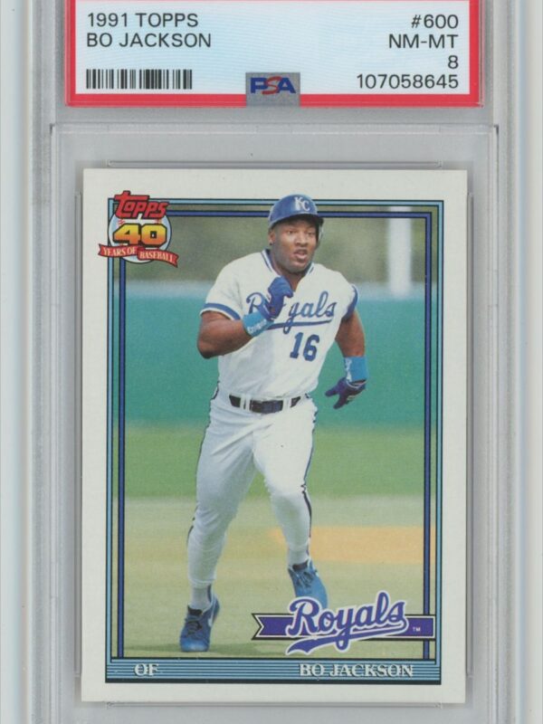 1991 TOPPS BO JACKSON PSA 8 KANSAS CITY ROYALS 600 286740614574
