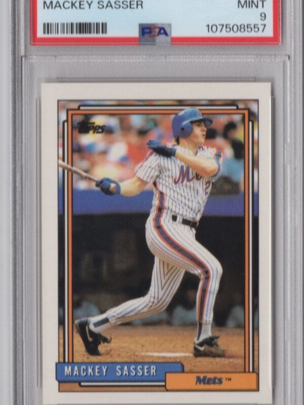 1992 TOPPS MACKEY SASSER PSA 9 NEW YORK METS #533 POP 4 ONLY 1 HIGHER