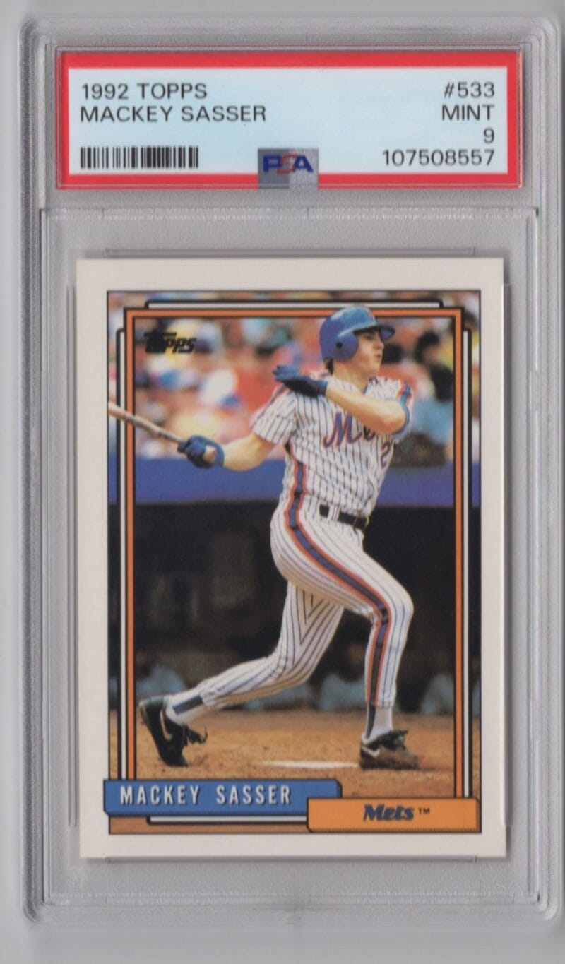 1992 TOPPS MACKEY SASSER PSA 9 NEW YORK METS #533 POP 4 ONLY 1 HIGHER