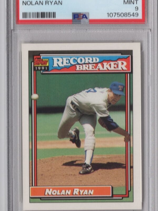 1992 TOPPS NOLAN RYAN PSA 9 TEXAS RANGERS #4