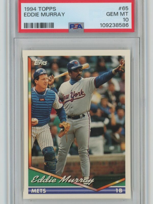 1994 TOPPS EDDIE MURRAY PSA 10 NEW YORK METS #65 PERFECT PSA 10