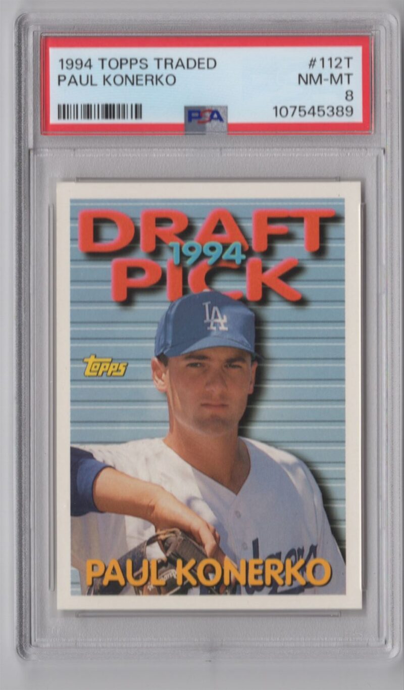 1994 TOPPS PAUL KONERKO PSA 8 LOS ANGELES DODGERS #112T POP