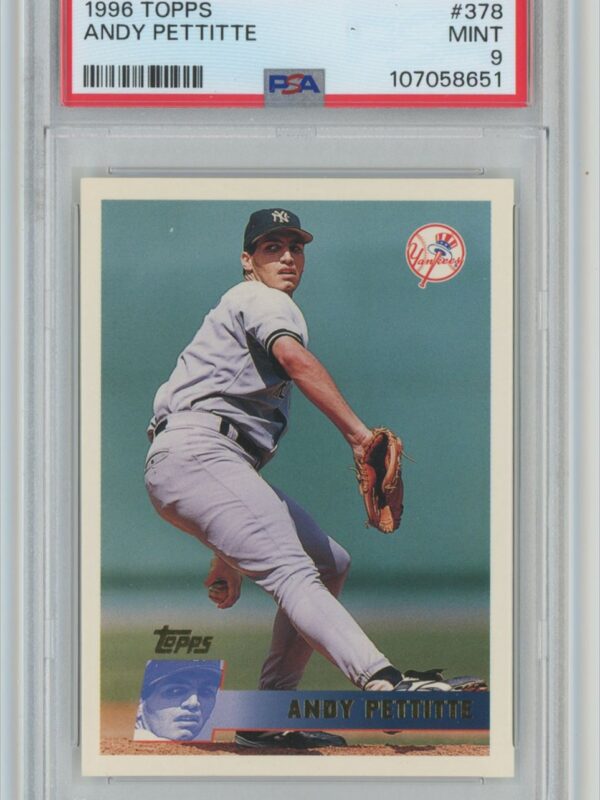 1996 TOPPS ANDY PETTITTE PSA 9 NEW YORK YANKEES 378 POP 26 TOTAL POP 66 286740727184