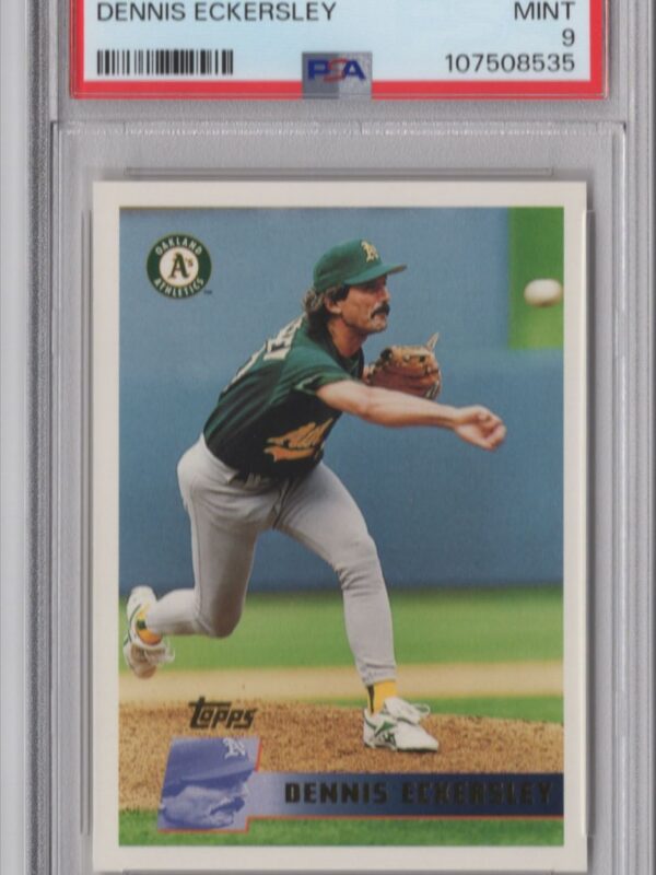 1996 TOPPS DENNIS ECKERSLEY PSA 9 OAKLAND ATHLETICS #368 POP 16