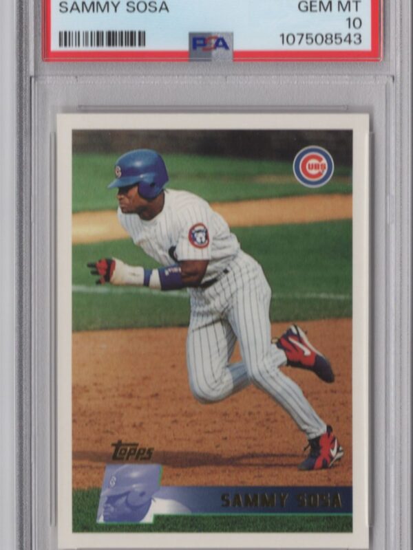 1996 TOPPS SAMMY SOSA PSA 10 CHICAGO CUBS #252 PERFECT PSA 10 NONE HIGHER