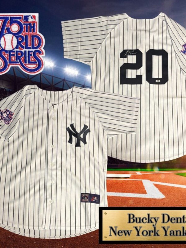 Bucky Dent Autographed Majestic 1978 New York Yankees 75th World Series Jersey