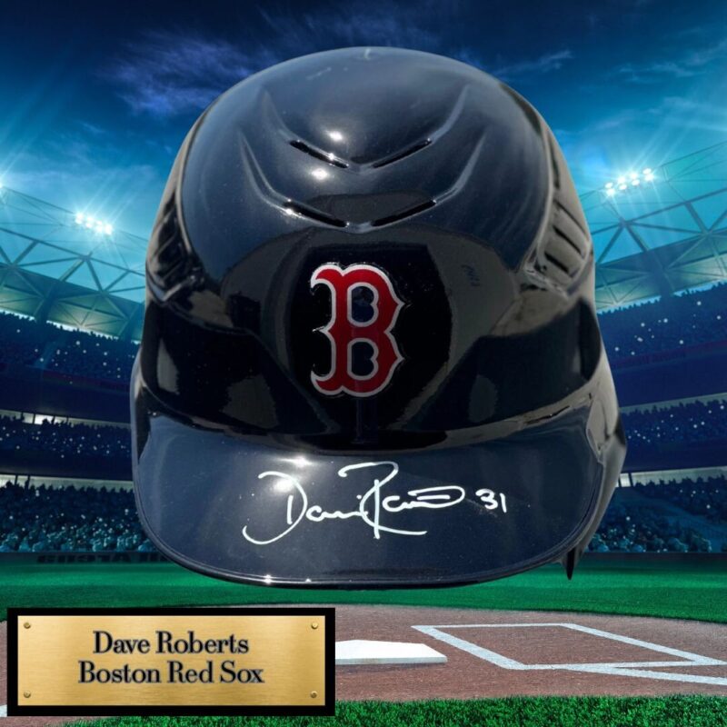Dave Roberts Autographed Boston Red Sox MLB Helmet