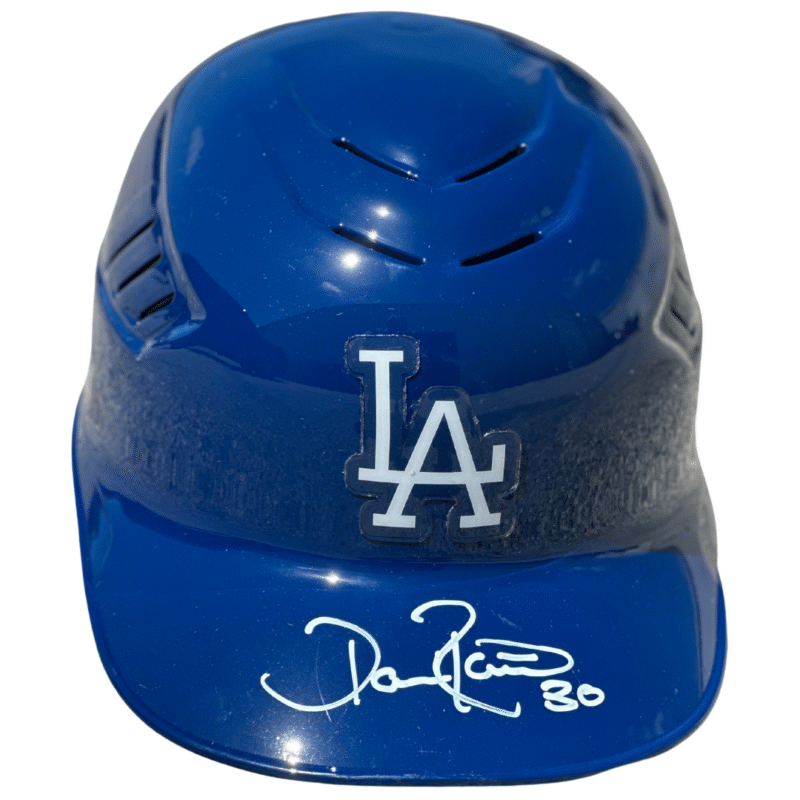 Dave Roberts Autographed & Inscribed (L.A.) Los Angeles Dodgers MLB Helmet - Image 3
