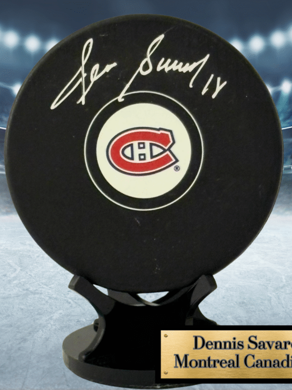 Denis Savard Autographed NHL Hockey Puck – Schwartz Sports Certified