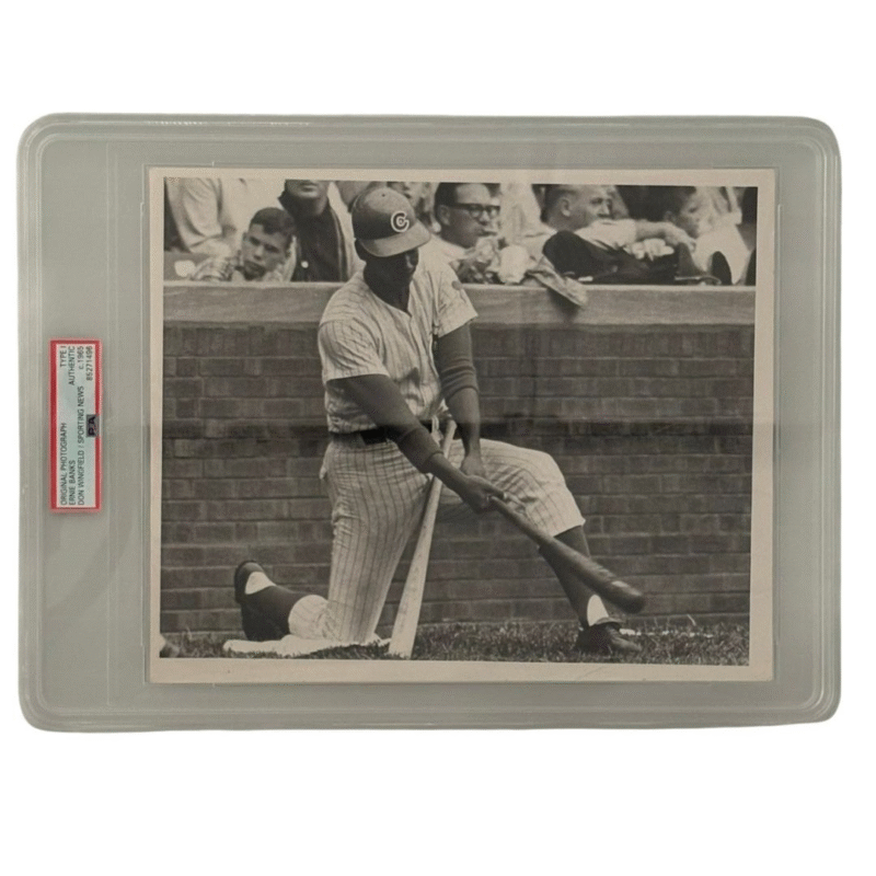 Ernie Banks Autographed Original 8"x10" Photo w/ PSA Authentication - Image 3