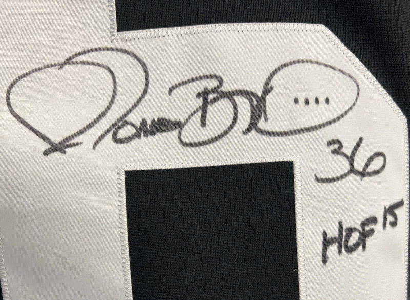Jerome Bettis HOF '15 Autographed Pittsburgh Steelers NFL Mitchell & Ness Jersey - Image 4