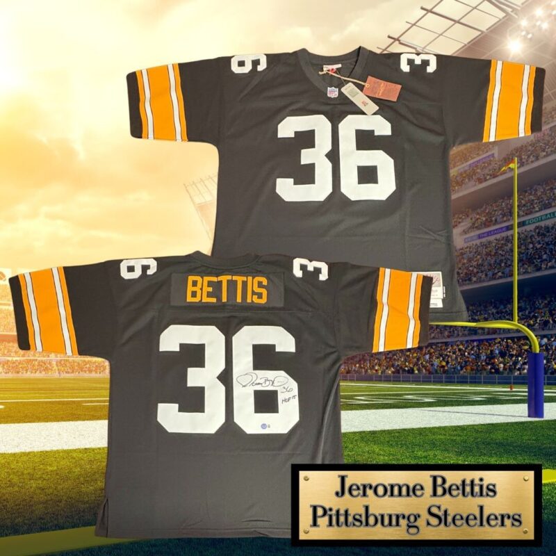 Jerome Bettis HOF '15 Autographed Pittsburgh Steelers NFL Mitchell & Ness Jersey