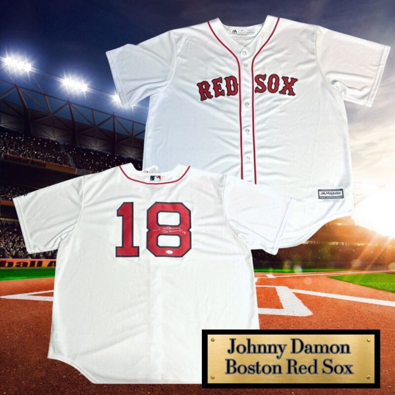 Johnny Damon Autographed Boston Red Sox Majestic Jersey