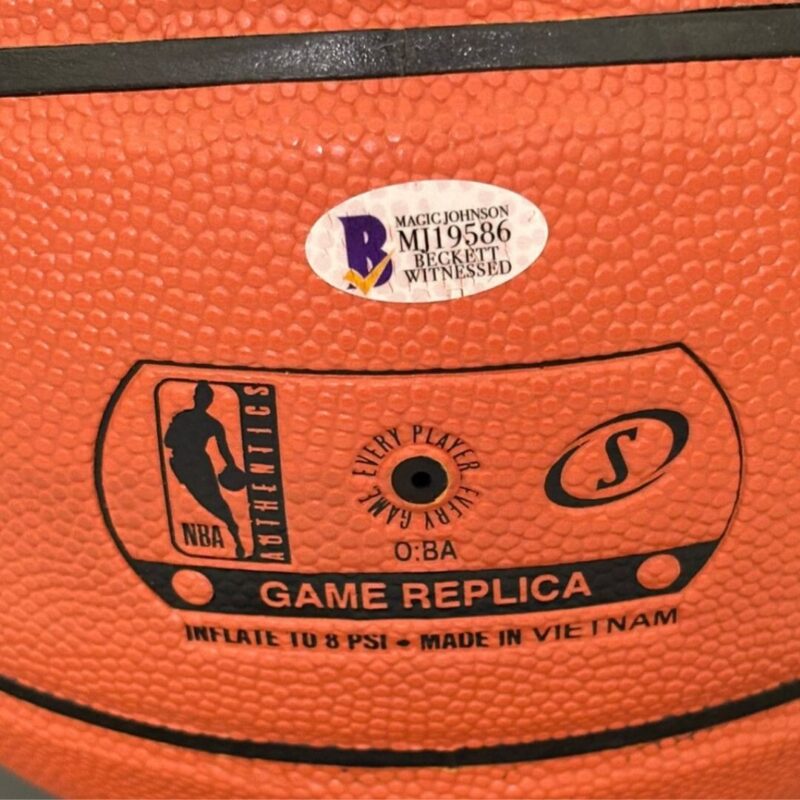 Magic Johnson Los Angeles Lakers Autographed Spalding NBA Basketball (BECKETT) - Image 5