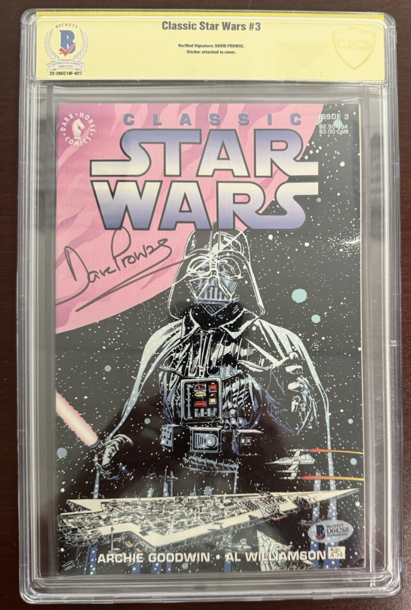 Original David Prowse Autographed Framed Star Wars Comic 3 CBCS 286732004294 7