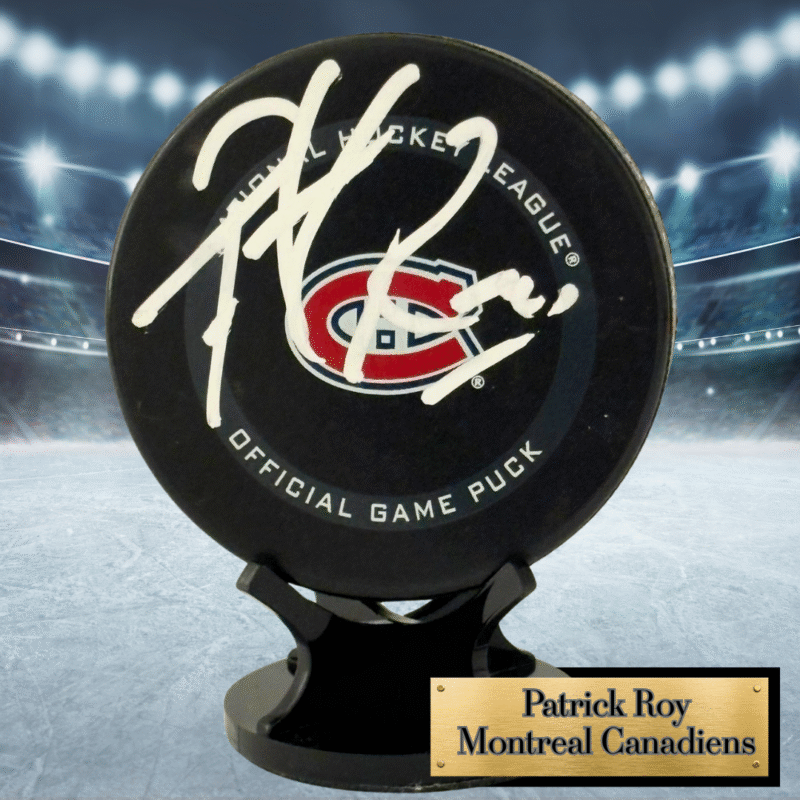 Patrick Roy Autographed NHL Hockey Puck – Beckett Certified