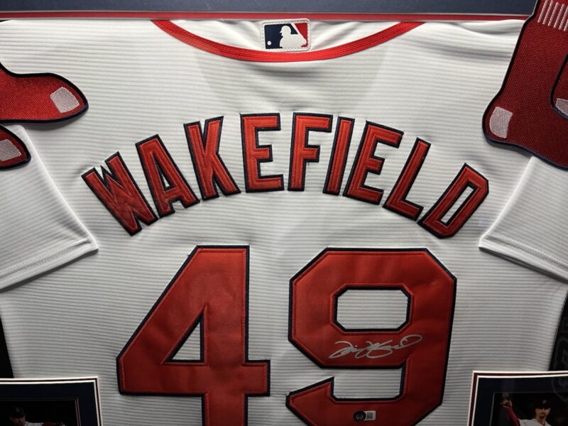 Tim Wakefield Autographed framed Boston Red Sox jersey - Image 5