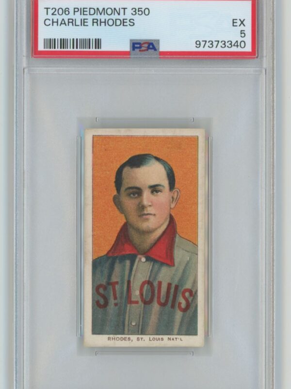 1909 PIEDMONT WHITE BORDER CHARLIE RHODES 97373340 PSA 5 ST. LOUIS TOTAL POP 26
