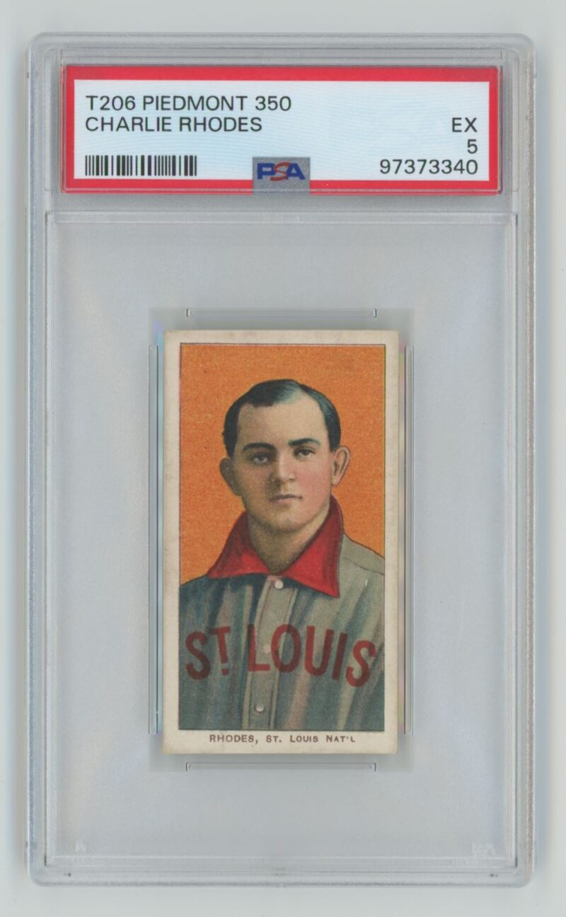1909 PIEDMONT WHITE BORDER CHARLIE RHODES 97373340 PSA 5 ST. LOUIS TOTAL POP 26