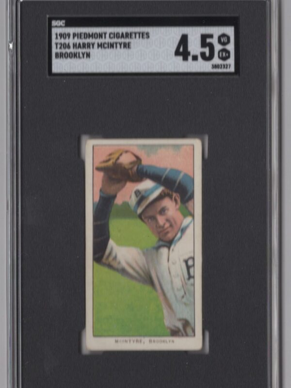 1909 PIEDMONT WHITE BORDER HARRY MCINTYRE SGC 4.5 BROOKLYN BROOKLYN