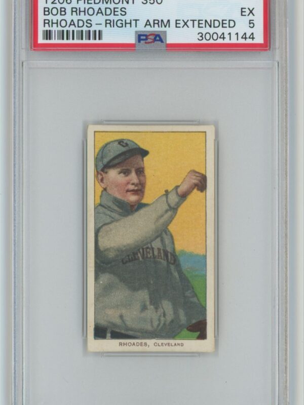 1909 WHITE BORDER BOB RHOADES 300441144 PSA 5 CLEVELAND POP 4 ONLY 4 HIGHER