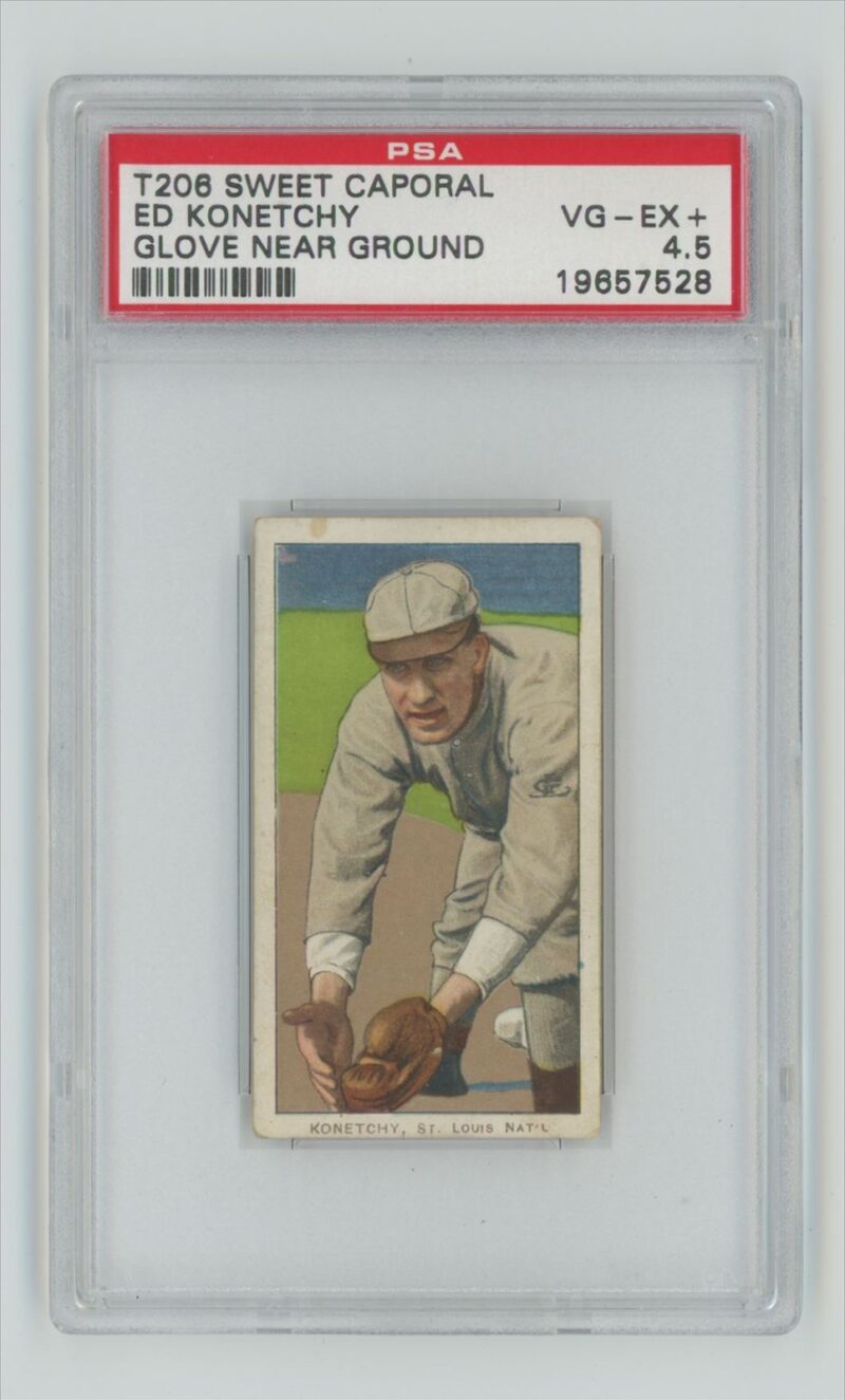 1909 WHITE BORDER ED KONETCHY PSA 4.5 ST. LOUIS POP 4 ONLY 12 HIGHER
