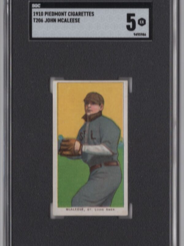 1910 PIEDMONT T206 JOHN MCALEESE SGC 5 ST. LOUIS POP 18