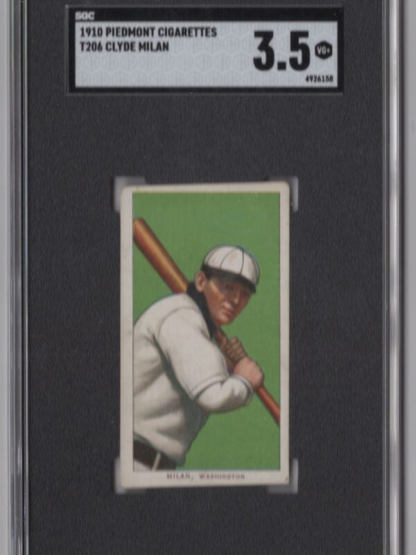 1910 PIEDMONT WHITE BORDER CLYDE MILAN 4926158 SGC 3.5 WASHINGTON