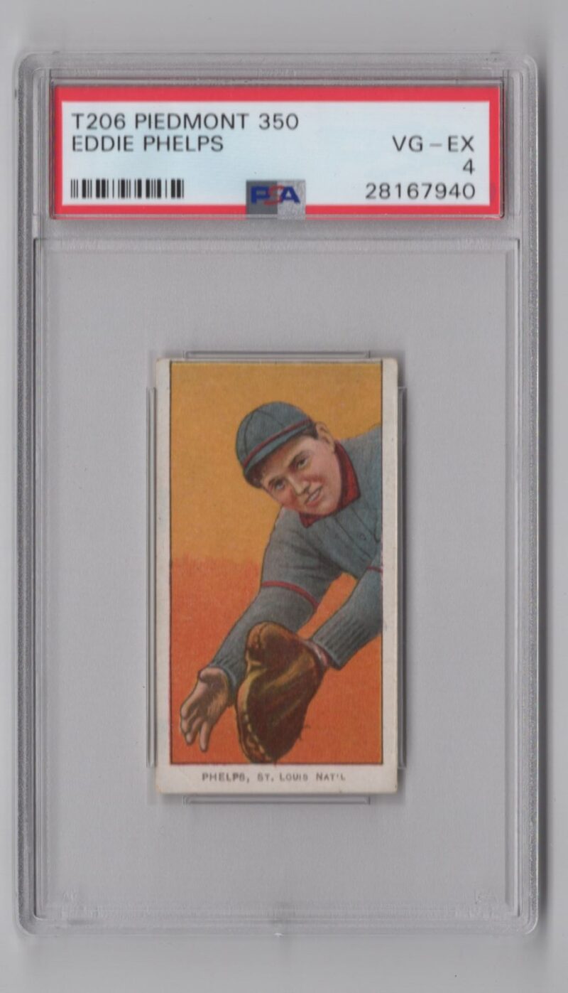 1910 PIEDMONT WHITE BORDER EDDIE PHELPS PSA 4 ST. LOUIS TOTAL POP 52