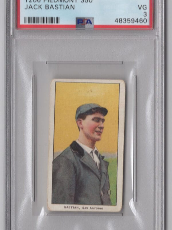 1910 PIEDMONT WHITE BORDER JACK BASTIAN PSA 3 SAN ANTONIO