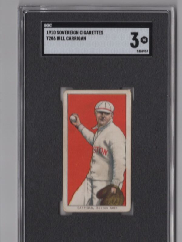 1910 SOVEREIGN WHITE BORDER BILL CARRIGAN SGC 3 BOSTON SOVEREIGN
