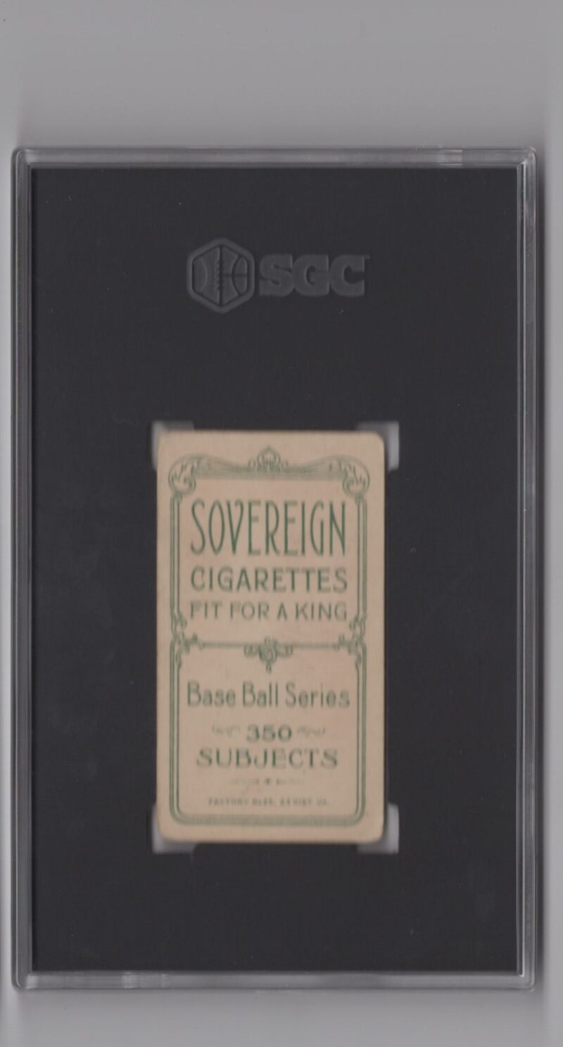 1910 SOVEREIGN WHITE BORDER BILL CARRIGAN SGC 3 BOSTON SOVEREIGN BACK 286512224935 2