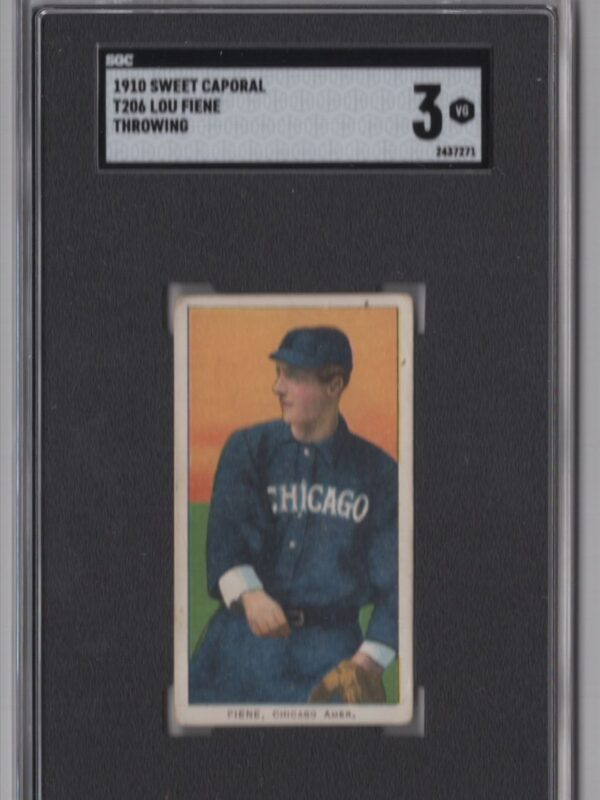 1910 SWEET CAPORAL WHITE BORDER LOU FIENE SGC 3 CHICAGO THROWING