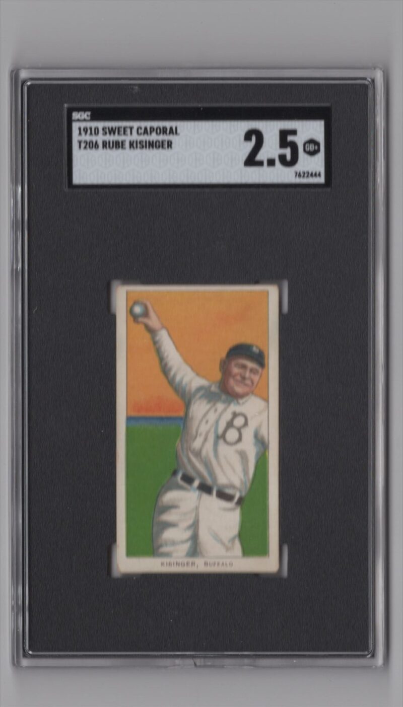 1910 SWEET CAPORAL WHITE BORDER RUBE KISINGER SGC 25 BUFFALO BISONS 286512235545