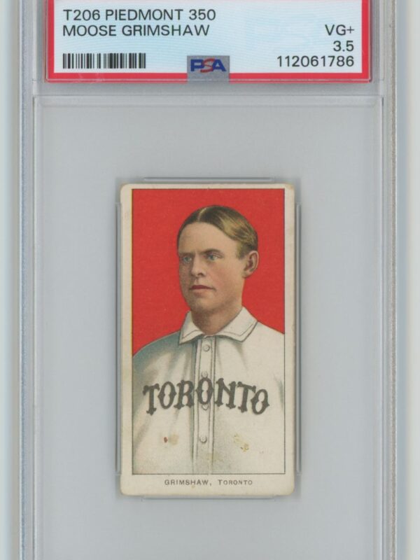 1911 PIEDMONT WHITE BORDER MOSSE GRIMSHAW PSA 3.5 TORONTO