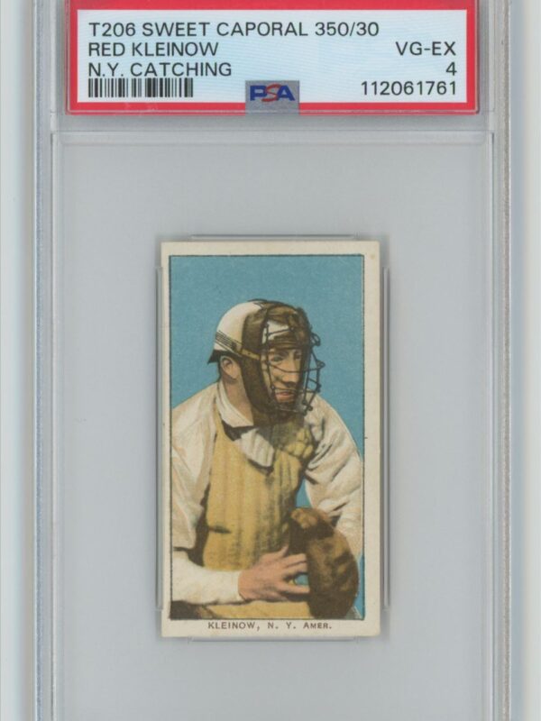 1911 SWEET CAPORAL WHITE BORDER RED KLEINOW PSA 4 NEW YORK NEW YORK, CATCHING