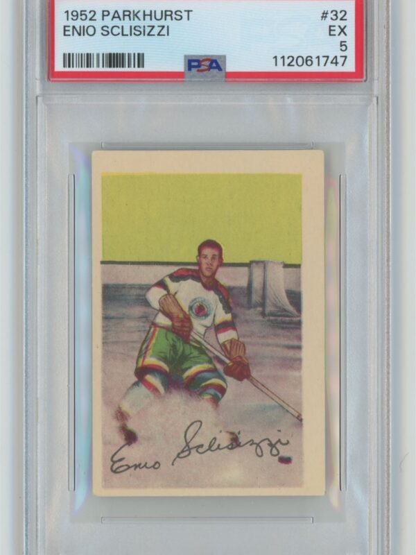 1952-53 PARKHURST VINTAGE HOCKEY ENIO SCLISIZZI PSA 5 CHICAGO BLACKHAWKS #32