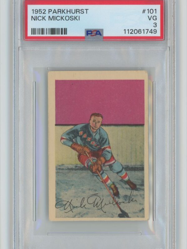 1952-53 PARKHURST VINTAGE HOCKEY NICK MICKOSKI PSA 3 NEW YORK RANGERS #101