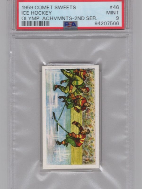 1959-60 COMET SWEETS 3-15 OLYMPIC ACHIEVEMENT PSA 9 OLYMPICS #46