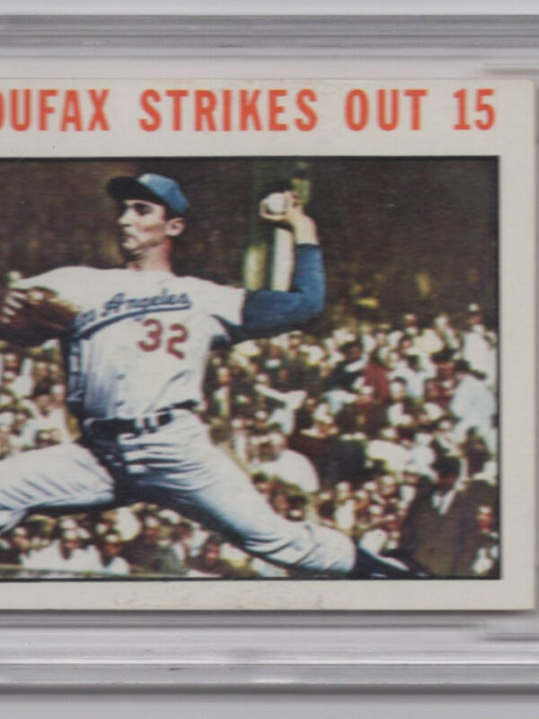1964 3-15 SANDY KOUFAX BCCG 8 LOS ANGELES DODGERS/NEW YORK YANKEES #136 WORLD